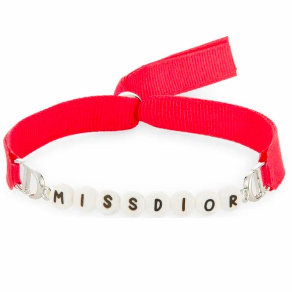 Dior Jewelry - Dior Miss Dior Bracelet Pink Ribbon White Beads